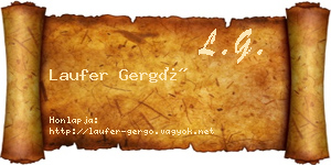 Laufer Gergő névjegykártya